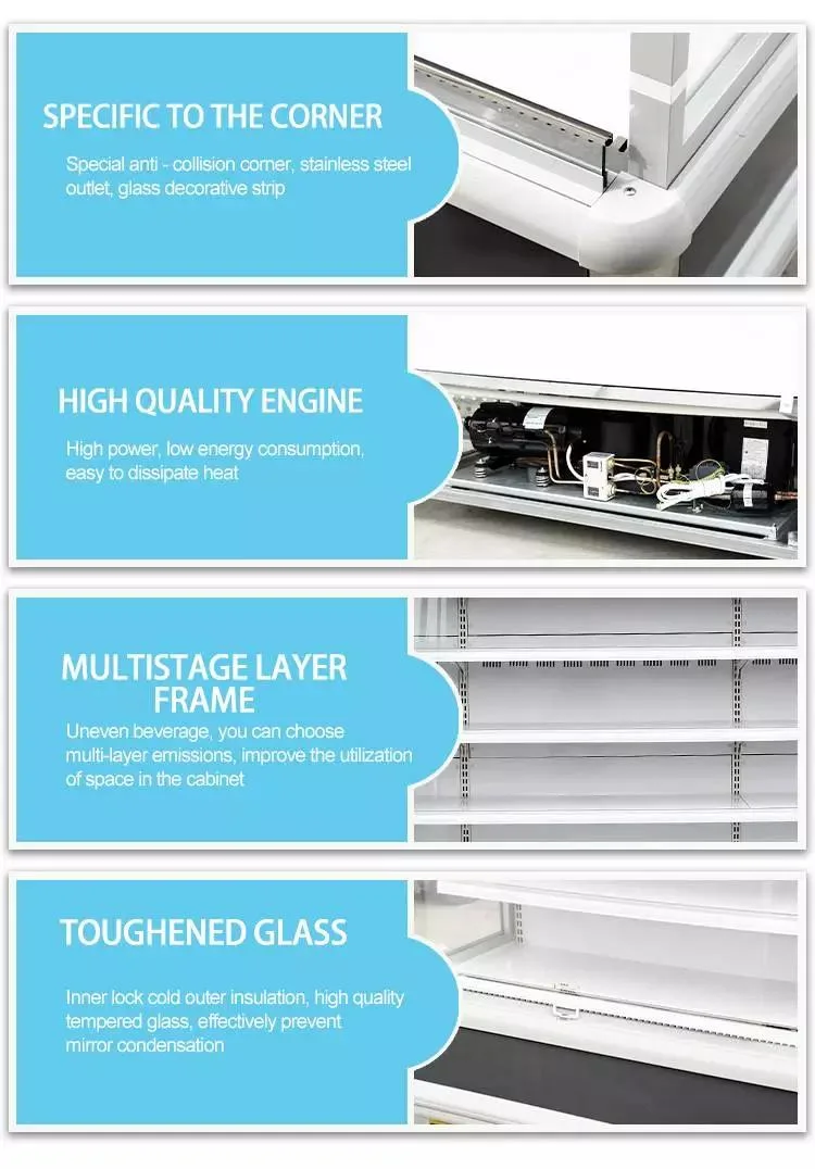 Fruits and Vegetables Display Refrigerator Commercial Fridge as Supermarket Refrigeration Equipment