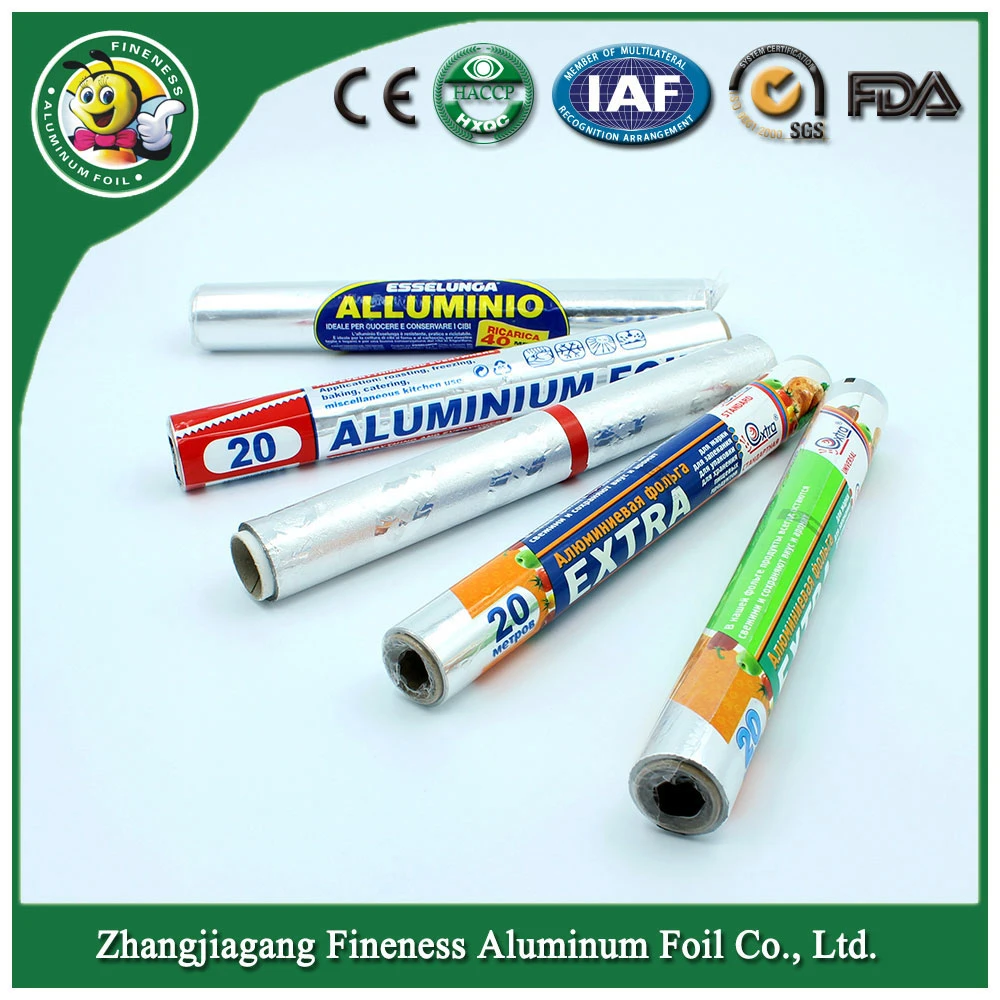 High Quality Household Aluminum Foil with Shrink Film Kitechen Use Aluminum Foil Wrapping Paper