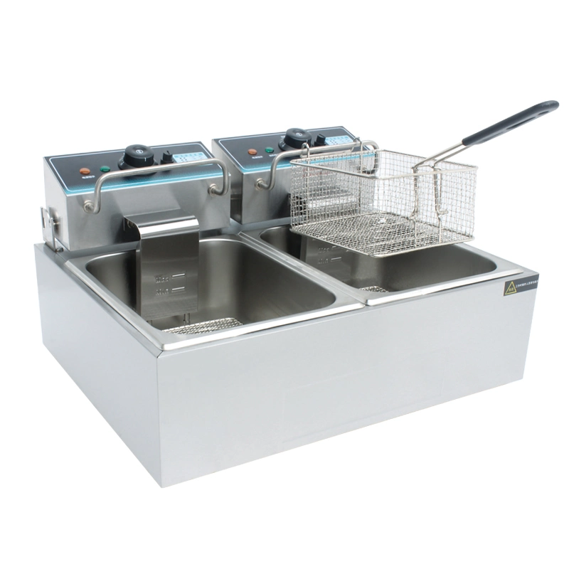 Double Tank Electric Open Fryer for Kitchen