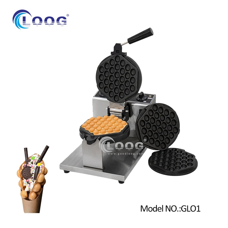 Electric Snack Restaurant Equipment Hong Kong Waffle Bread Baker with Changeable Plate Home Use Non-Stick Belgian Puff Egg Waffle Maker Machine for Hotel