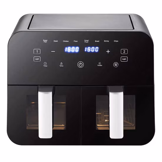 Stainless Steel 6L 8L Capacity Freidora De Aire 1800W Digital Electric Programmable Hot Air Fryer