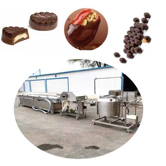 Snack Machinery Cup Cake Spreading Chocolate Enrobing Machine Maamoul Dates Ball Machine