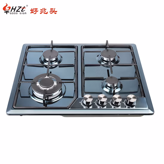 Hot Sale Cooktop Kitchen Built in 600cm Temperred Glass 4 Burner Gas Stove